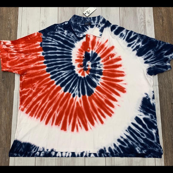 Polo Ralph Lauren Americana Tie Dye Polo Shirt Men’s Size 4XB RARE